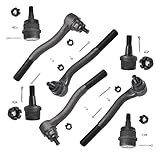 ASTARPRO 8Pc Set Steering Tie Rod Ends Inner and Outer + Front Upper and Lower Ball Joints Kit Compatible with 1999-2004 Jeep Grand Cherokee