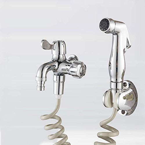 Grifo conector para lavadora en pared y kit de ducha bidé de baño