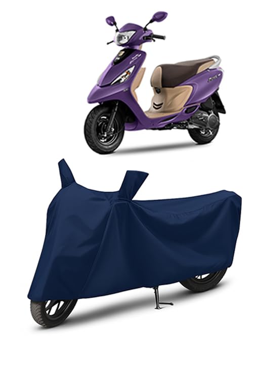 Image of Waterproof Scooty Cover for TVS Zest 110 | All Weather Protection from Rain, Dust, UV Rays & Scratches with Mirror Pockets & Buckle Belt | Zest 110 Scooty Cover