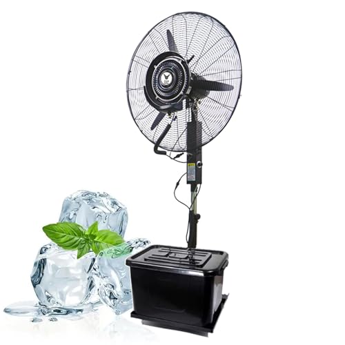 Zickdom Ventilador de Pie Oscilante con Neblina - 3 Velocidades, Ideal para Patio, Restaurantes y Talleres Lifting Type 650mm