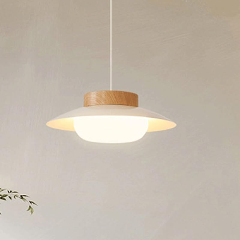 Lampe suspendue à LED moderne blanche et réglable de 13,7 pouces