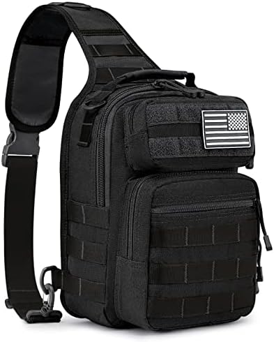 G4Free Tactical Sling Bag Backpack Military Rover Shoulder Sling Pack Molle EDC Small Crossbody Chest Pack