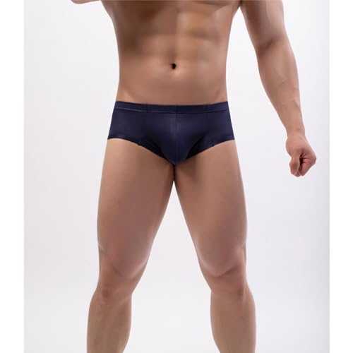 Mens Boxer Briefs Underwear Sexy Low Rise Men's Mesh Breathable Pouch Bikini Underwear4