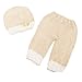 Matissa Newborn Baby Girl/Boy Crochet Knit Costume Photography Prop Hats Outfits (Little beige outfit)