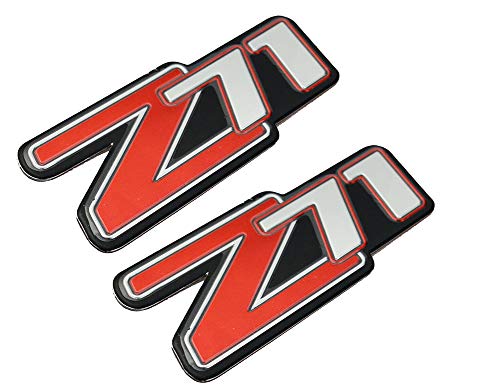 Emblemas Z71 de aluminio premium en cromo rojo para renovar la puerta trasera de tu Silverado