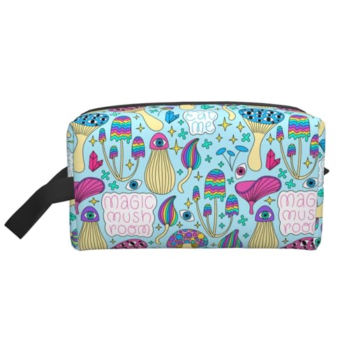 Beauty case da viaggio con sfondo di trasporto borsa per il trucco da personalizzata grande capacità con cerniera multi-stile portatile idea regalo per uomini e donne