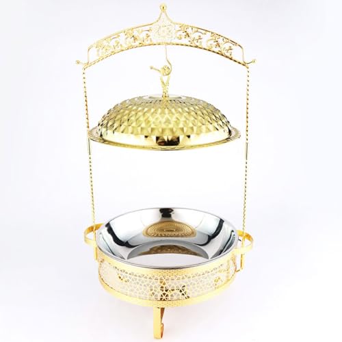 Set di credenze per pentola calda in acciaio inox - vassoio self-service con coperchio sospeso, self-service e riscaldamento, attrezzatura per container per riscaldamento alimentare