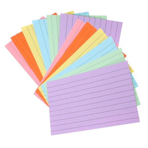 UTHCLO 300個 カラフル罫線入り両面便箋パッド コンパクトで携帯便利 学習 オフィス メモ管理用