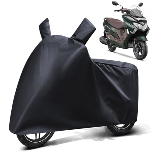 Image of FABTEC Waterproof Scooty Body Cover Compatible for Suzuki Burgman Street, A2 (Black)