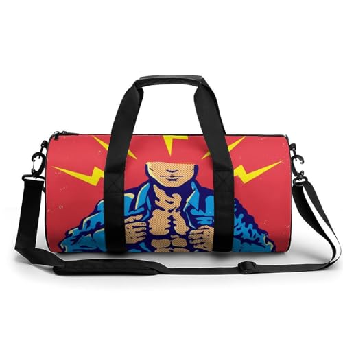 Sac week-end duffel bag compact 45x23x23cm pour homme actif