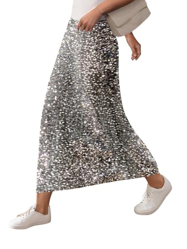 Sofia's Choice Sequin High Waisted Midi Skirt