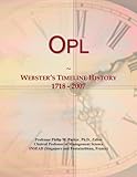 oplab  Opl: Webster\'s Timeline History, 1718 - 2007
