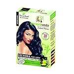 ANCIENT VEDA Henna Hair Color | Instant Henna with Applicator Brush & Gloves | Organic hair Nourishment color Peroxide free | Natural ingredients Safe for all hair types – (60 Grams – Black)