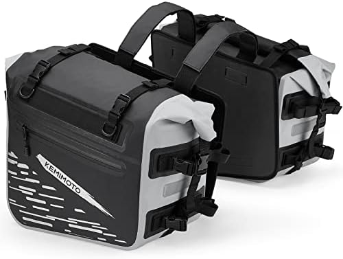 kemimoto Motorcycle Saddlebags Waterproof 70l Dirt Bike Saddle Bags Side Bag Adventure Touring Street Bike Dual Sport Bike