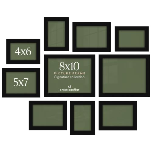 Americanflat Gallery Wall Frame Set of 10 - Black...