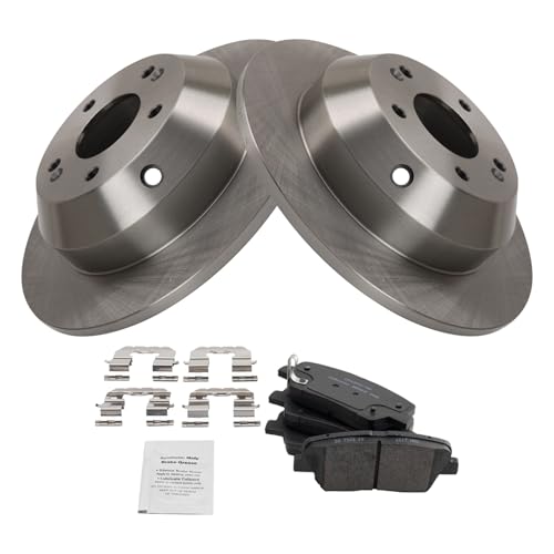 Image of TRQ Rear Brake Pad and Rotor Set Ceramic Compatible with 2016-2020 Kia Sorento