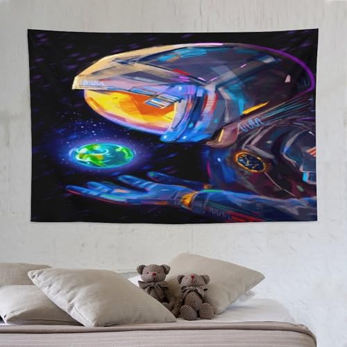 Tenture astronaute tapisserie murale grand format déco tissu suspendu art chambre