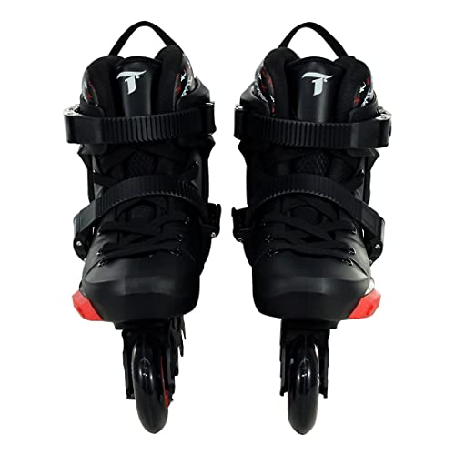 Patins Freestyle Traxart Revolt Preto com Rodas Pretas - 80mm ABEC-9