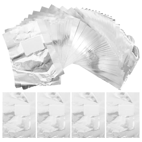 Gogogmee Láminas de Aluminio para Retirar Esmalte Gel con Almohadillas de Algodón Absorbente Envolturas para Uñas para Eliminación Rápida y Segura de Esmalte Gel sin Dañar Cutículas ni Piel