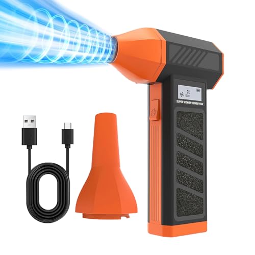 Yjcnelcr Electric Air Duster,130000RPM Super Strong Wind,Compressed Air Duster,3 Speeds Adjustable,with a Long Nozzle,Rechargeable Cordless Dust Blower,for Equipment,Outdoor,Car