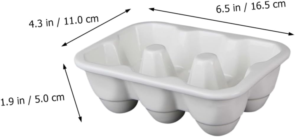 Mikikit Egg Holder for Fridge 6 Grids Ceramic Egg Organizer Storage Box Porcelain Egg Tray Easter Eggs Keeper