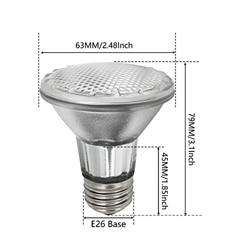 image for BOGAO Par20 Bulbs, 2 Pcs 120V 50W Par20 Flood Light Bulbs, E26 Medium 