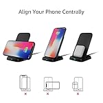 Amazon Basics 10W Qi Certified Wireless Charging Stand, for Phone 16/15/14/13/12/11/X, Samsung, and More, with USB Cable (No AC Adapter), Black - Image 4