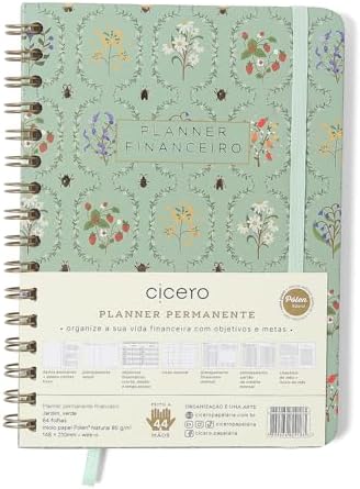PLANNER PERMANENTE WIRE-O JARDIM FINANCEIRO A5 VERDE