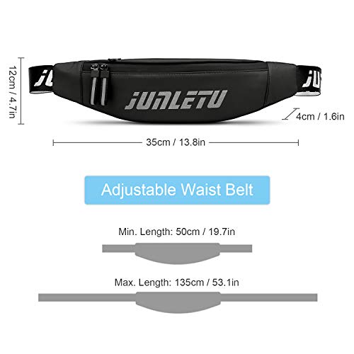 Kiboule Bolsa de cintura de corrida refletiva resistente à água para esportes ao ar livre pochete ca
