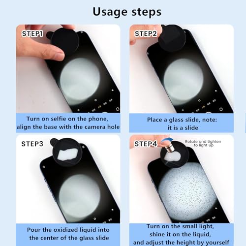Image of SRZFNAI Microscope at Home for Sperm Analysis, Sperm Count Analysis, and Sperm Motility Observation kit Microscope, Suitable for All Cell Phone Lenses（Compatible with iPhone /Android）