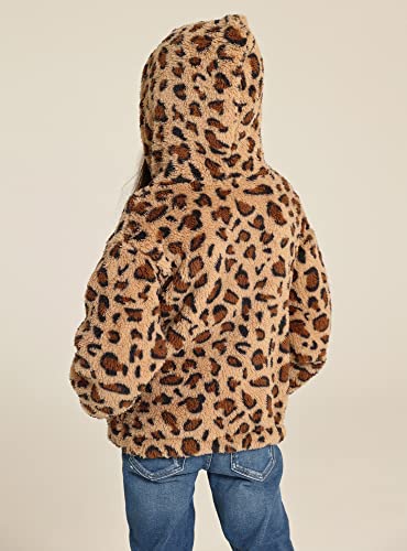 Danna Belle Girls Full Zip Hoodie Fleece Jacket Sherpa Hoodie Coat Fall Winter Outwear 5-12Y2