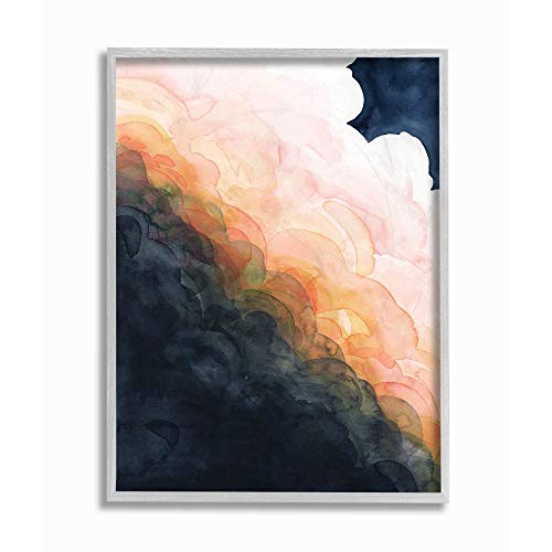 Storm Cloud Abstraction at Sunset Watercolor