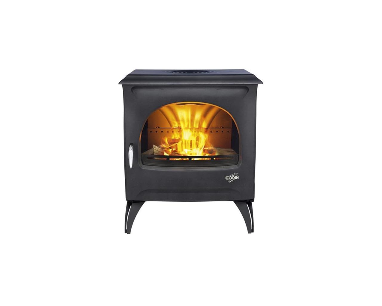 Poêle À Bois 7kw Noir Mat - 388113A