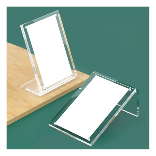 WOFDALY Acrylic Price Tag Holder Clear Display Stand 10Pcs for Shop Labels, 7Cm X 10.5Cm,b