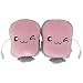 Toast USB Hand Warmers Cute USB Heating Gloves Half Wearable Fingerless 5V USB Powered Heated Hand Warmer Gloves with Gift Box for Women and Children Winter Fashion (Baby Pink)