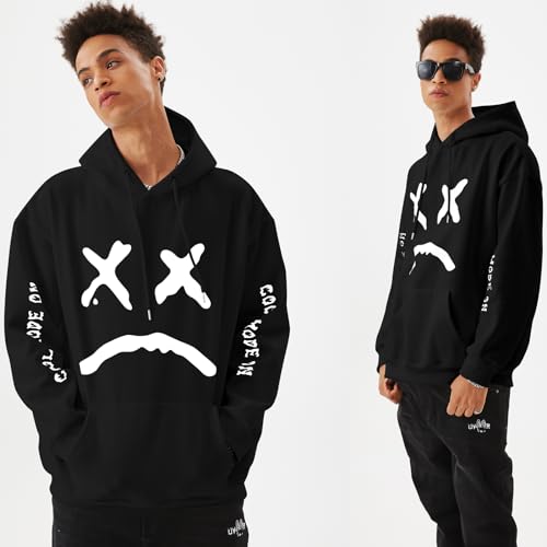 Men's Fleece Pullover Hoodie Sweatshirts Cotton Graphic Casual Streetwear4