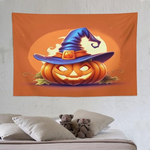 Drap mural citrouille Halloween PAZZK pour transformer l'ambiance d'une chambre