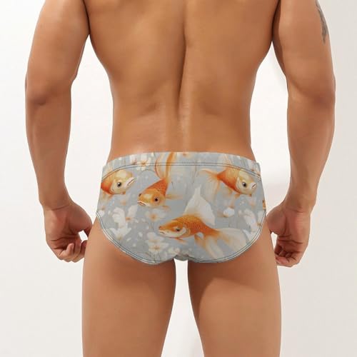 Japanese Fish with Bubble Eye Men's Swim Briefs Sexy Bikini Swimsuit Beach Shorts Underwear Low Waist2