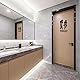 ENDBOOM 2 Stück Toilettenaufkleber, Badezimmerdekorationen, Toilettenschilder Für Männer Und Frauen, 3d-Toilettenaufkleber, Pvc-Aufkleber, Lustige Toilettentürschilder (Schwarz)