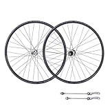 Juego de ruedas : Juego de ruedas de 26/27,5/29 pulgadas para bicicleta de montaña, freno de disco, liberación rápida, Radios: Radios rectos de acero n.° 45, 14G. Llanta: Quasi-Vacuum; Válvula: Válvula Presta.