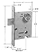 Baldwin 6150 Single Cylinder Mortise Deadlock with 2-3/4" Backset, Oil Rubbed Bronze