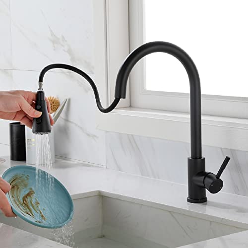Robinet d'évier de cuisine extractible multitâche monocommande inox - 5