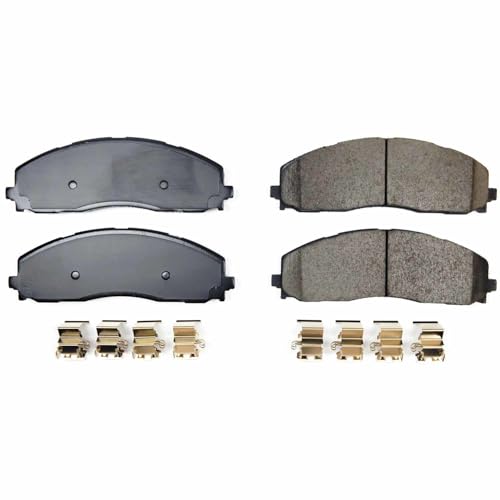 Image of PowerStop Front Brake Pads For Ford F-250 Super Duty 2023-25, Ford F-350 Super Duty 2023-25 - Ceramic Brake Pads With Installation Hardware, 17-2490
