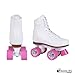Chicago Girls Rink Roller Skates – Classic High-Top Quad Skates, Padded Ankle Collar, 54mm Urethane Wheels, Adjustable Trucks, Indoor & Outdoor