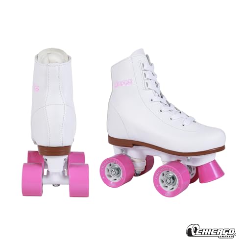 Chicago Girls Rink Roller Skates – Classic High-Top Quad Skates, Padded Ankle Collar, 54mm Urethane Wheels, Adjustable Trucks, Indoor & Outdoor by Chicago Skates - Image 2
