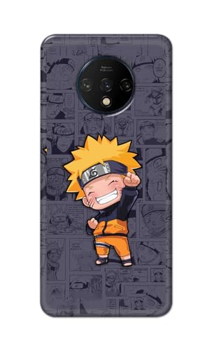Image of Plastic Printfidaa Printed Hard Back Cover Case For Oneplus 7T Back Cover (Famous Anime Cartoon Character) -112, Grey