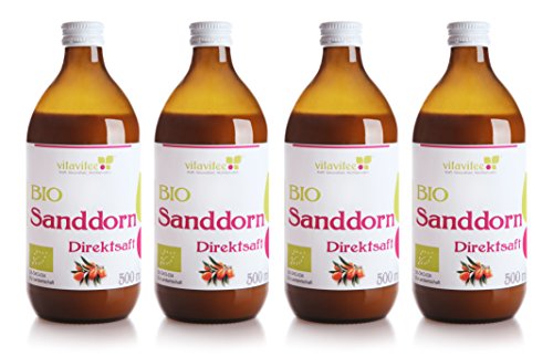 Vitavitee Bio Sanddorn Direktsaft Sanddornsaft (4 x 500 ml) Cover