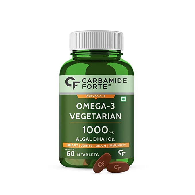 Omega 3 1000mg - Tablets for Men & Women with Veg DHA | No Fish Oil Used - 60 Veg Tablets