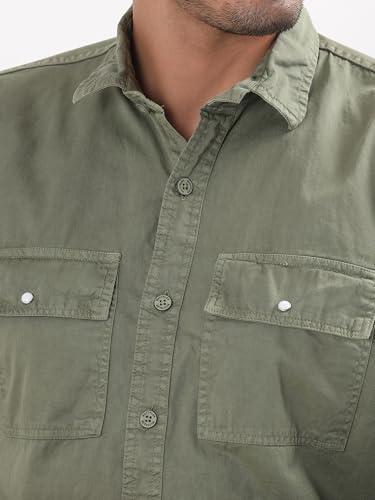 Image of Premium Men Plain Shirt Full Sleeve | Button Down Collar RFD Lightweight Fabric | Regular Fit Casual Wear Shirt with Double Pocket Design