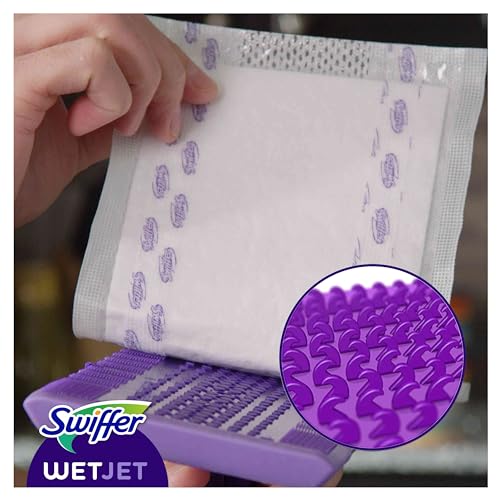 Swiffer WetJet Nachfüllpackungen für verschiedene Oberflächen, für alle Böden, hält Staub und Schmutz gründlich, hygienisch und Einweg, kompatibel mit WetJet